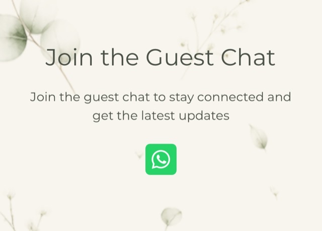Guest chat in WhatsApp — a screen of an online wedding invitation