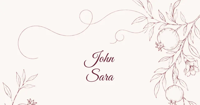 Wedding invitation template Botanical Bloom