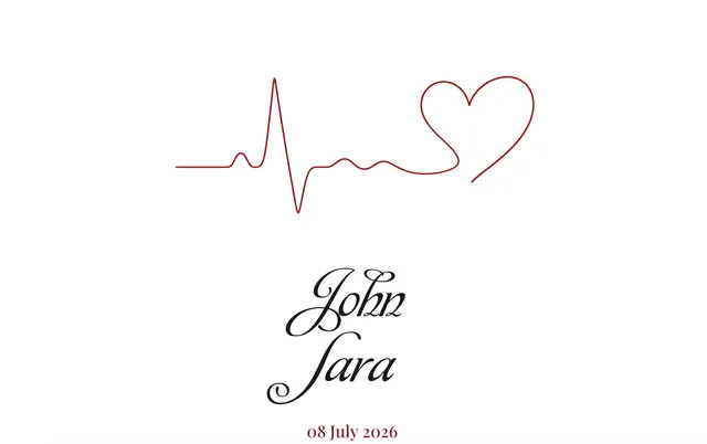 Wedding invitation template Tender Rhythm