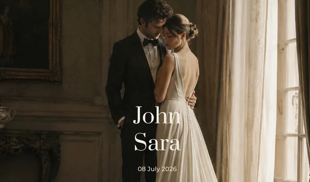 Wedding invitation template Timeless Luxe